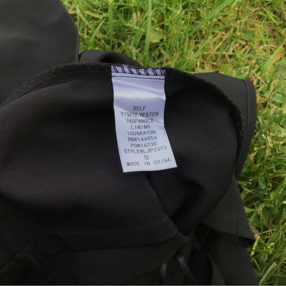 Luxxel Black Haven Strapless Split Wide Leg Jumpsuit with Side Cut Outs Size S - Picture 6 of 8